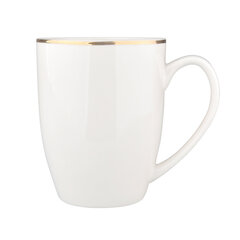 Bella Golden Line porcelāna krūze, 320 ml, krēmkrāsas cena un informācija | Glāzes, krūzes, karafes | 220.lv