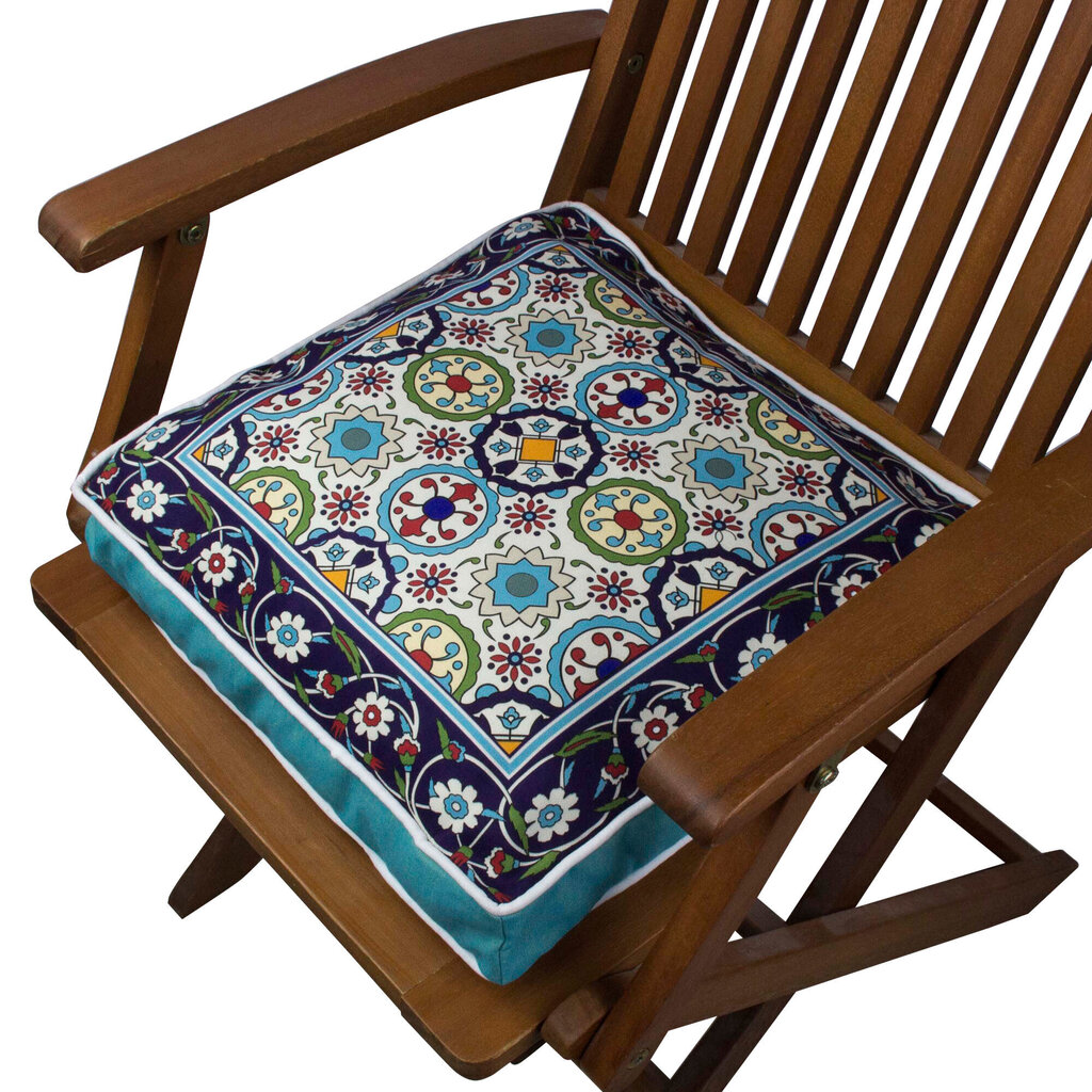 Spilvens krēslam Floriane Garden YM1297, zils цена и информация | Krēslu paliktņi | 220.lv