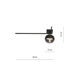 Emibig gaismeklis Imago 1F Black/Stripe cena un informācija | Griestu lampas | 220.lv