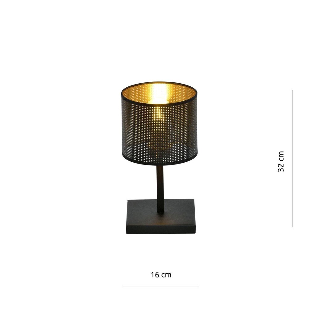 Emibig galda lampa Jordan LN1 Black/Gold cena un informācija | Galda lampas | 220.lv