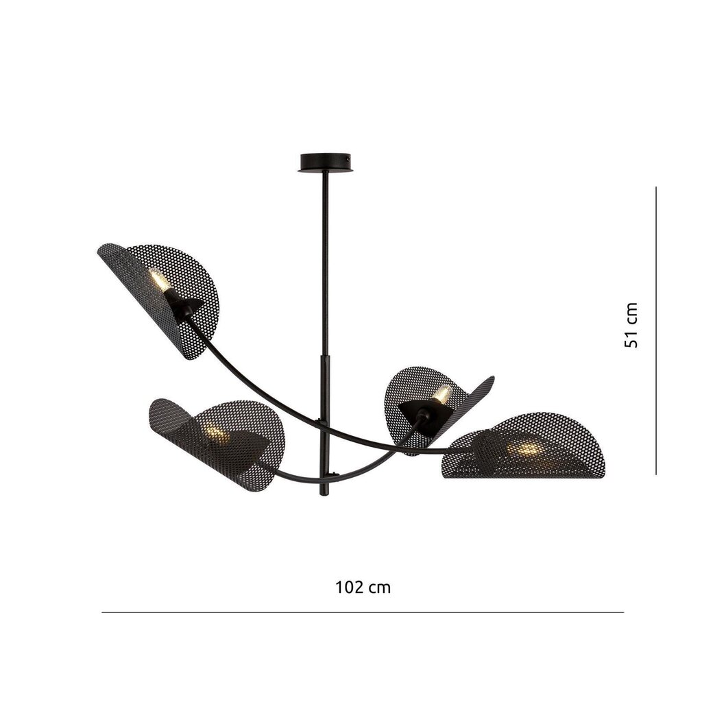 Emibig gaismeklis Gladio 4 Black цена и информация | Piekaramās lampas | 220.lv
