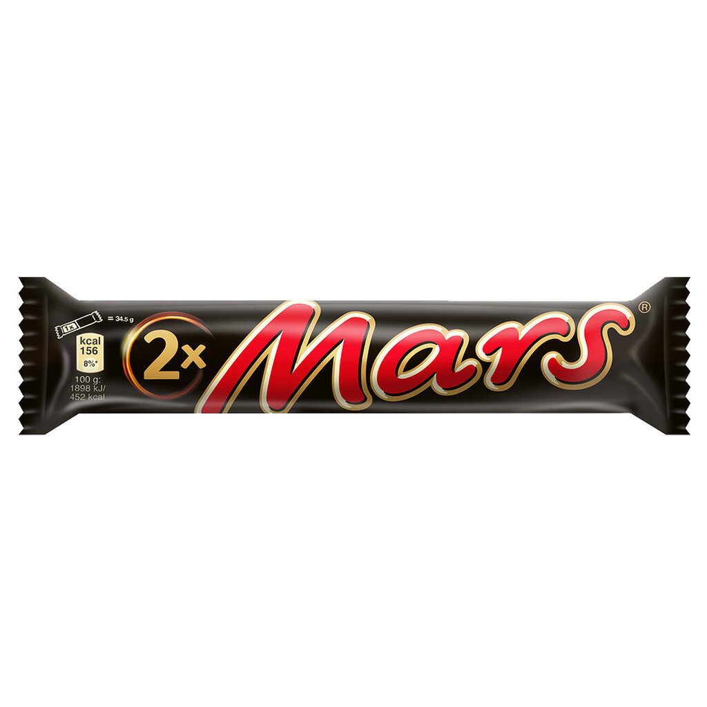Šokolādes batoniņš Mars 2 pack, 70 g цена и информация | Saldumi | 220.lv