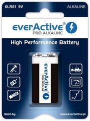 Батарейка everActive Pro Alkaline 6LR61 9В, 1 шт. цена и информация | Батерейки | 220.lv