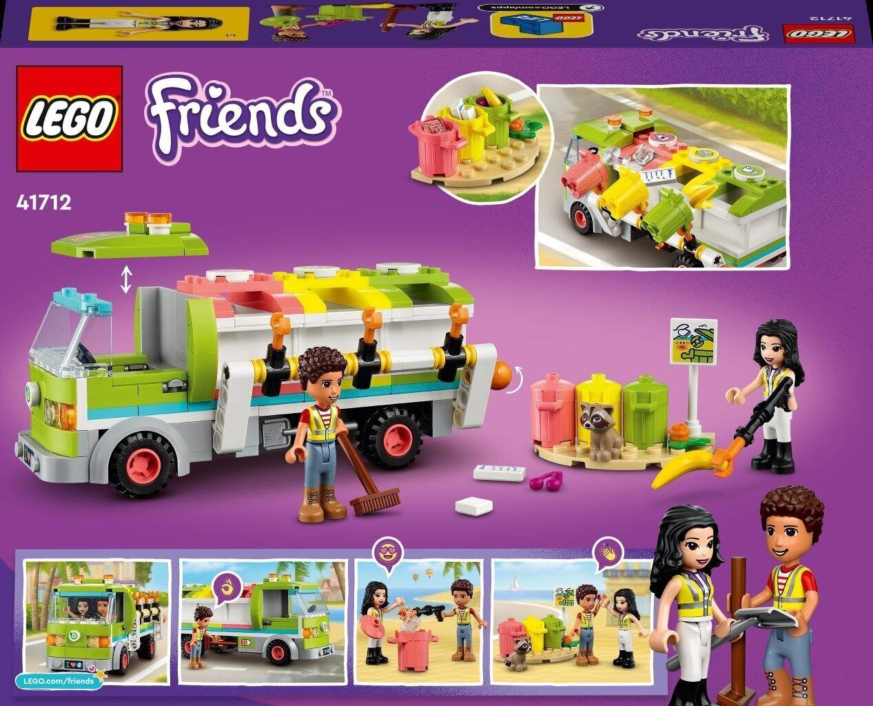 41712 LEGO® Friends Pārstrādes kravas auto cena un informācija | Konstruktori | 220.lv