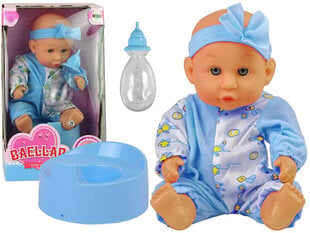 Lelle Blue Baby Doll Potty Drink Pee, 24 cm cena un informācija | Rotaļlietas meitenēm | 220.lv