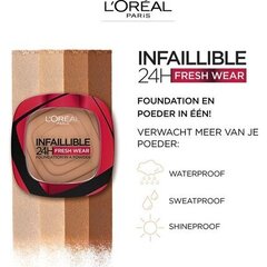 Kompakts grims L'Oreal Make Up Infallible Fresh Wear, 9 g, 20 Ivory цена и информация | Пудры, базы под макияж | 220.lv