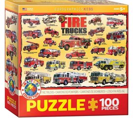 Пазл Eurographics, 6100-0239, Fire Trucks, 100 шт. цена и информация | Пазлы | 220.lv