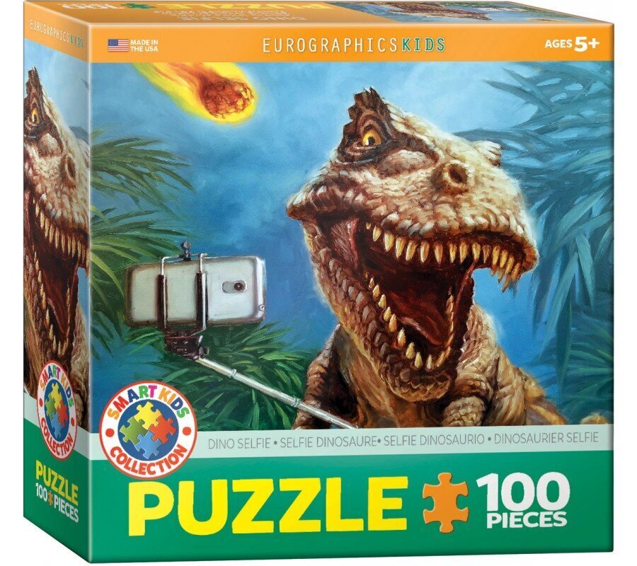 Puzle Eurographics, 6100-5555, Dino Selfie, 100 gab. cena un informācija | Puzles, 3D puzles | 220.lv