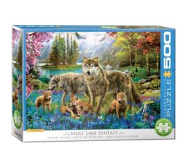 Puzle Eurographics, 6500-5360, Wolf Lake Fantasy, 500 gab. cena un informācija | Puzles, 3D puzles | 220.lv