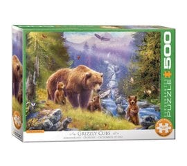 Puzle Eurographics, 6500-5546, Grizzly Cubs, 500 gab. cena un informācija | Puzles, 3D puzles | 220.lv