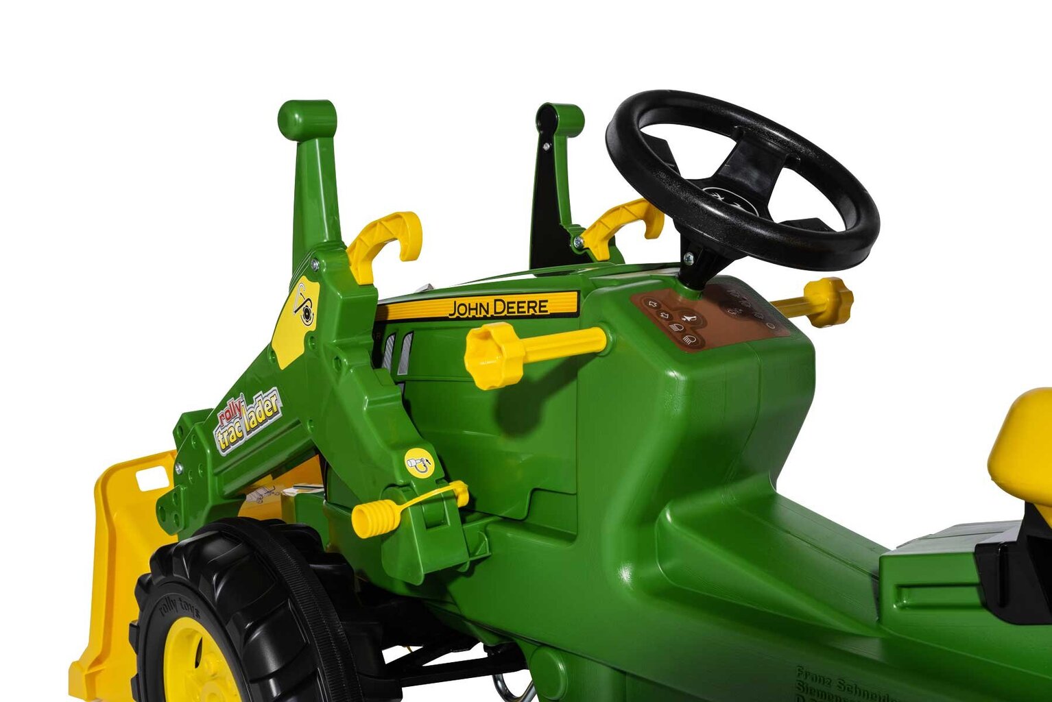 Traktors ar pedāļiem un frontālo kausu, rollyFarmtrac John Deere 7310R cena un informācija | Rotaļlietas zēniem | 220.lv