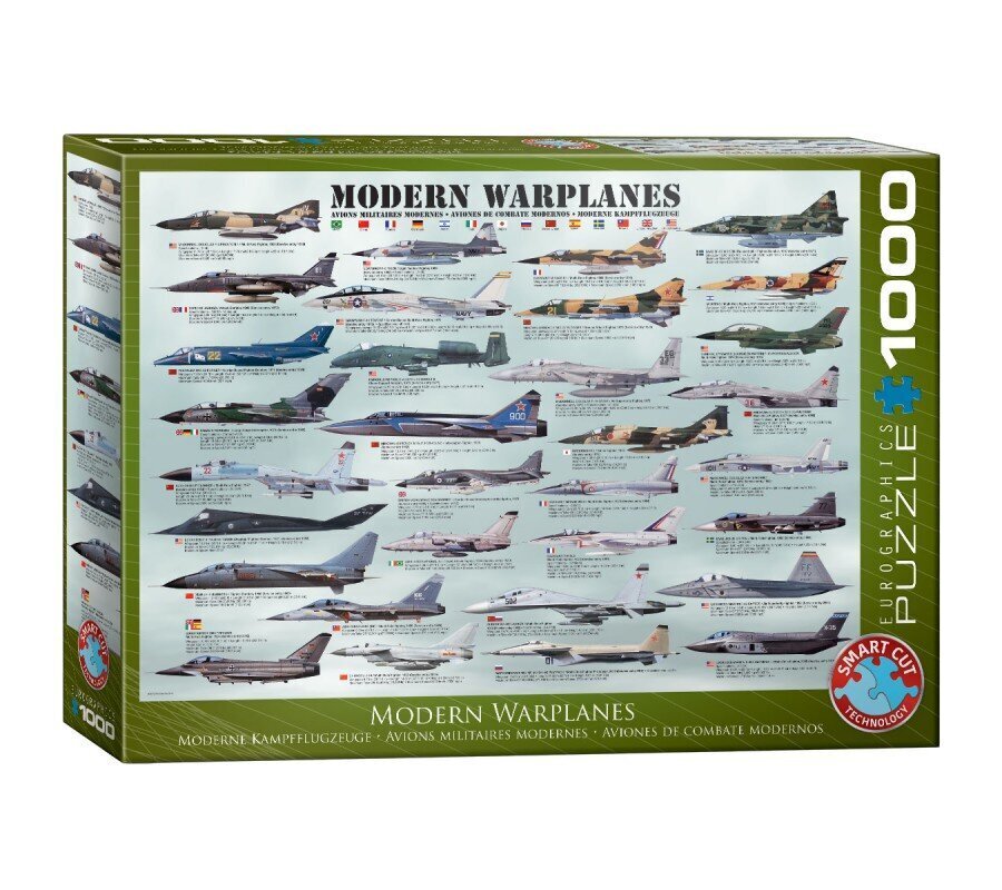 Puzle Eurographics, 6000-0076, Modern Warplanes, 1000 gab. cena un informācija | Puzles, 3D puzles | 220.lv