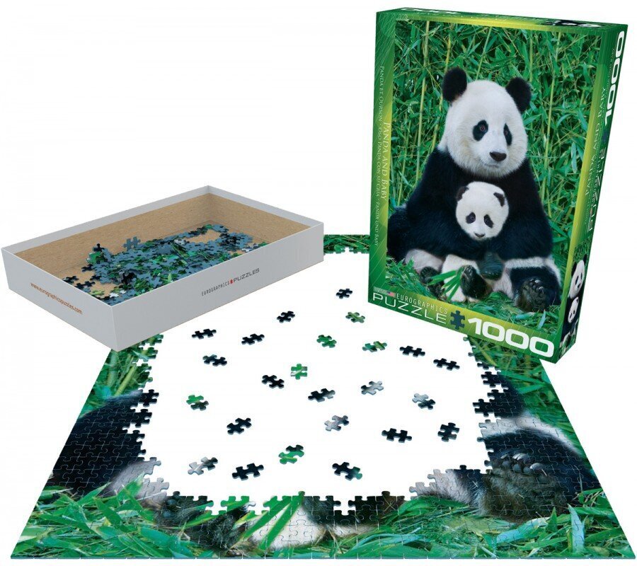 Puzle Eurographics, 6000-0173, Panda and Baby, 1000 gab. cena un informācija | Puzles, 3D puzles | 220.lv