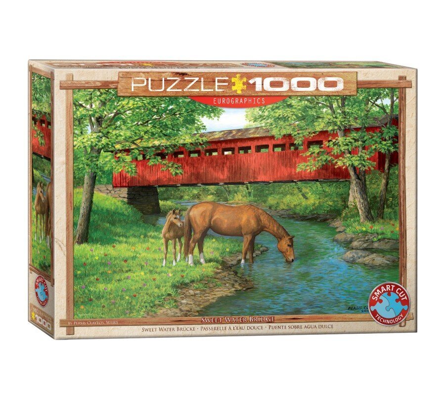 Puzle Eurographics, 6000-0834, Sweet Water Bridge, 1000 gab. cena un informācija | Puzles, 3D puzles | 220.lv