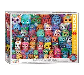 Puzle Eurographics, 6000-5316, Traditional Mexican Skulls, 1000 gab. cena un informācija | Puzles, 3D puzles | 220.lv