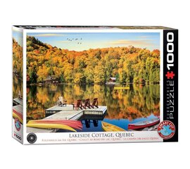 Puzle Eurographics, 6000-5427, Lakeside Cottage, Quebec, 1000 gab. cena un informācija | Puzles, 3D puzles | 220.lv