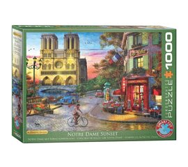 Puzle Eurographics, 6000-5530, Notre Dame Sunset, 1000 gab. cena un informācija | Puzles, 3D puzles | 220.lv