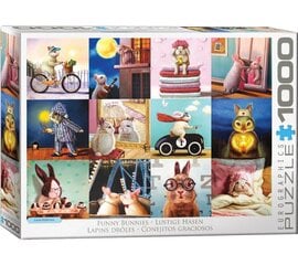 Puzle Eurographics, 6000-5693, Funny Bunnies, 1000 gab. cena un informācija | Puzles, 3D puzles | 220.lv