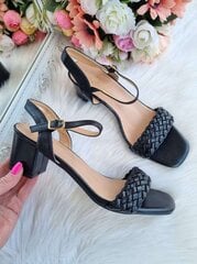Sieviešu sandales uz papēža, CINK ME, melnas. cena un informācija | Sieviešu sandales | 220.lv