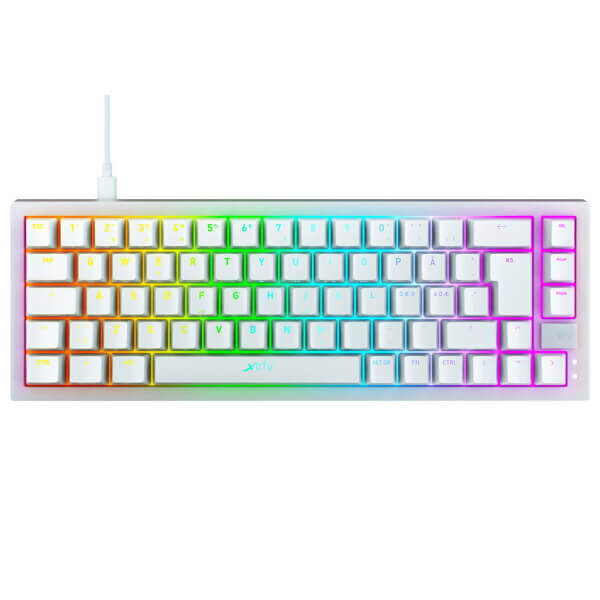 Klaviatūra Xtrfy K5 Compact, RGB, caurspīdīgi balta, UK cena un informācija | Klaviatūras | 220.lv