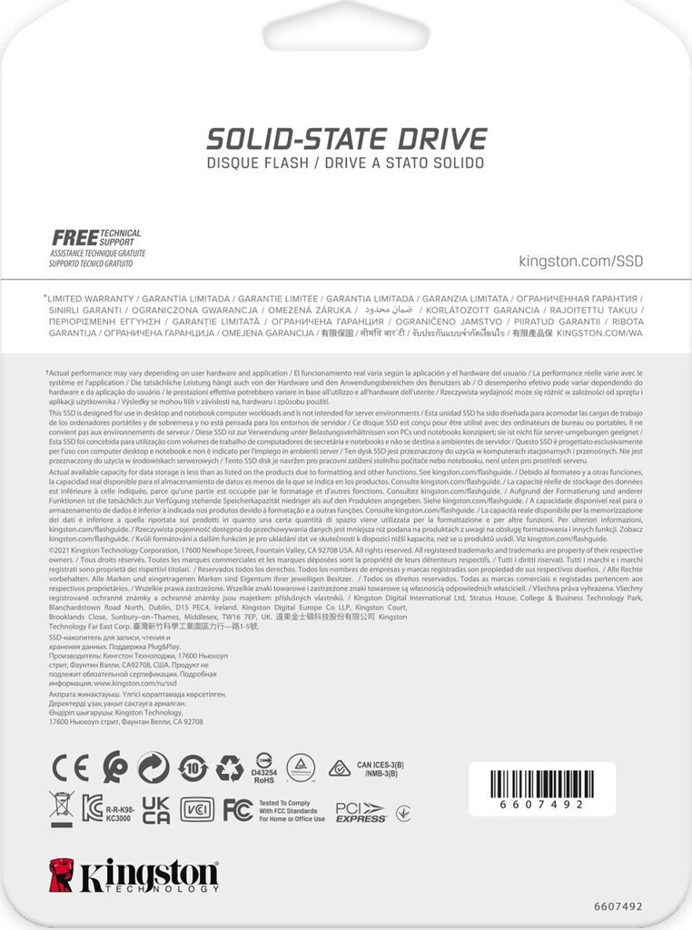 Kingston SFYRS/1000G цена и информация | Iekšējie cietie diski (HDD, SSD, Hybrid) | 220.lv