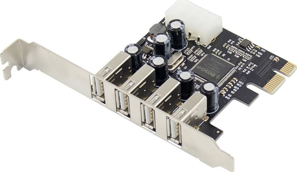 Kontroler ProXtend PCIe 2.0 x1 - 4x USB 2.0 (PX-UC-86250) cena un informācija | Kontrolieri | 220.lv