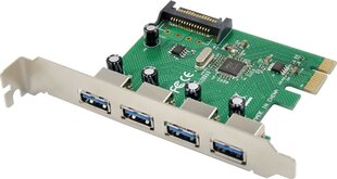 Kontroler ProXtend PCIe 2.0 x1 - 4x USB 3.0 (PX-UC-86260) цена и информация | Контроллеры | 220.lv