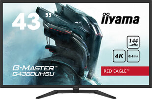 Iiyama Red Eagle Gaming Monitor G-Master G4380UHSU-B1 42.5 " cena un informācija | Iiyama Datortehnika | 220.lv