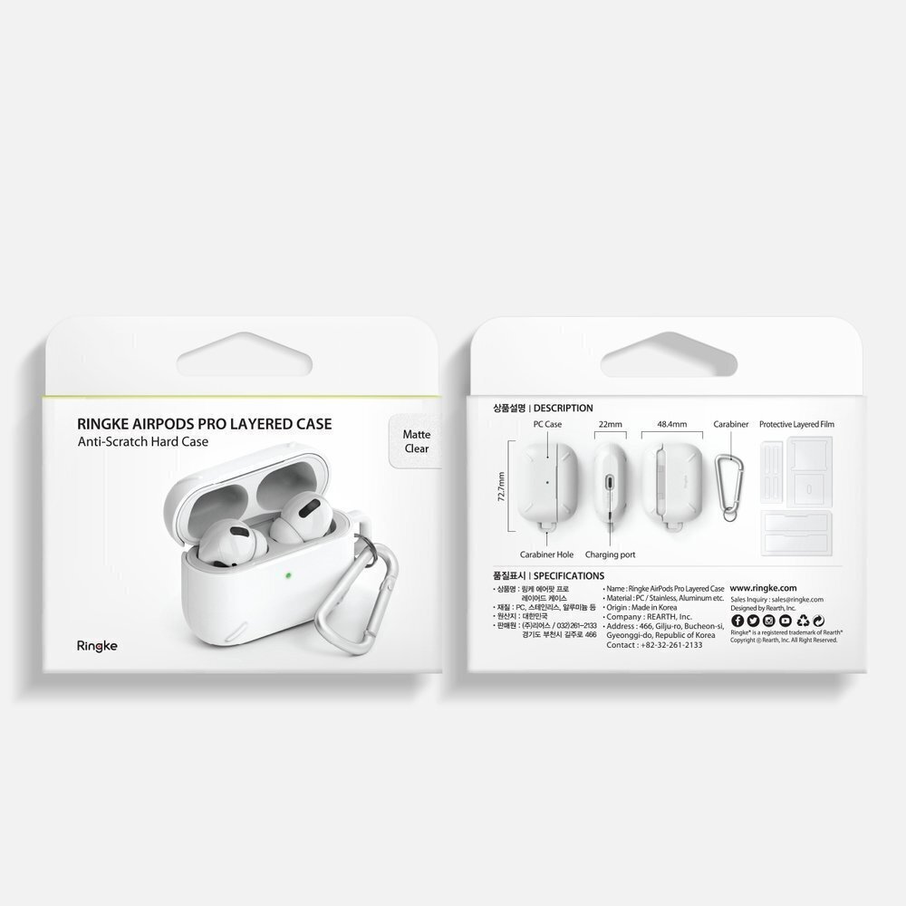 Austiņu futrālis Ringke AirPods Case, piemērots Airpods Pro (ACEC0013) cena un informācija | Austiņas | 220.lv