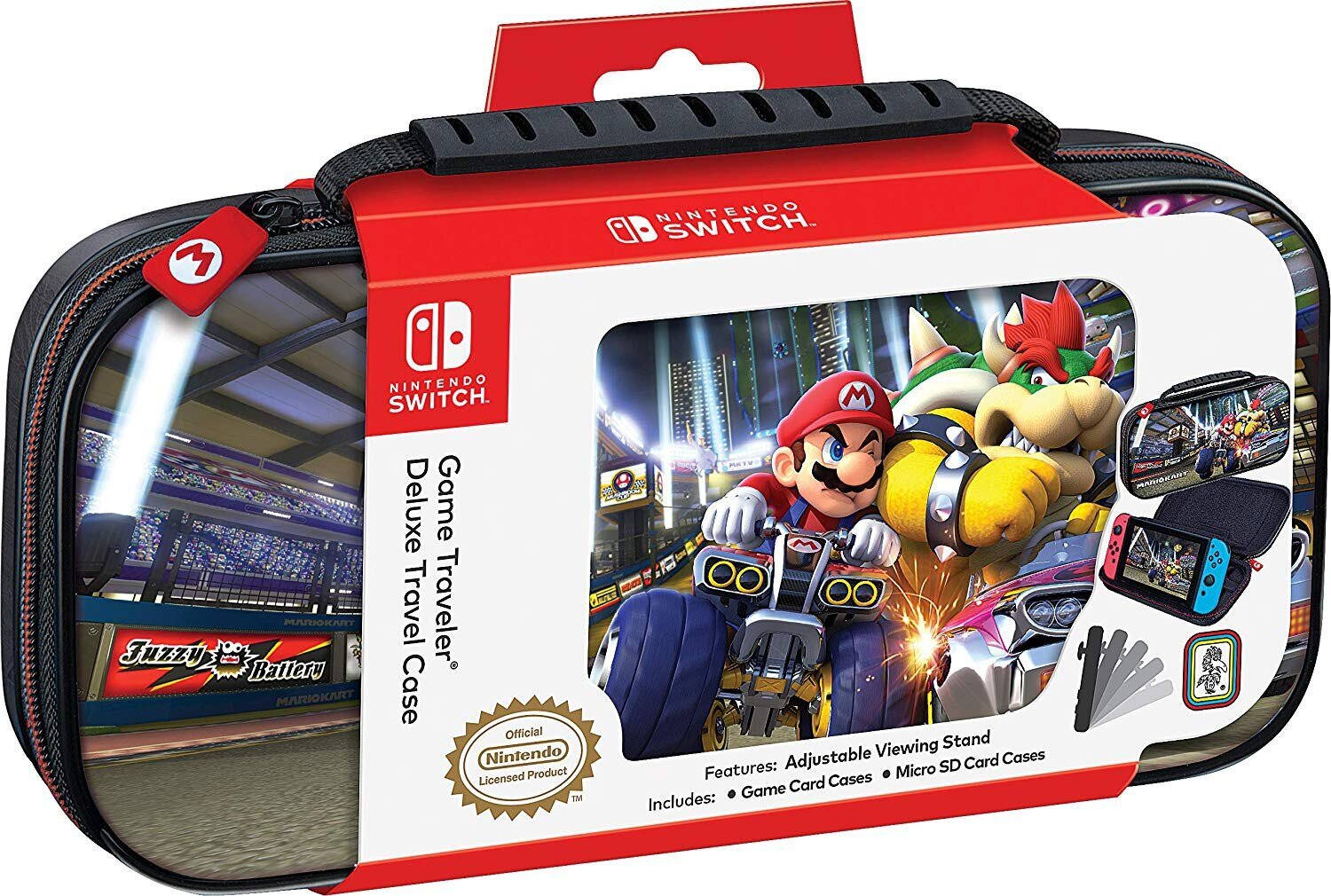 Game Traveler Deluxe Travel Case Mario Bowser cena un informācija | Gaming aksesuāri | 220.lv