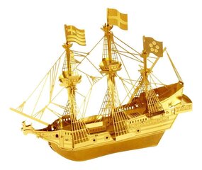 3D puzle Metal Earth 1577 g. Buru laiva Golden Hind cena un informācija | Galda spēles | 220.lv