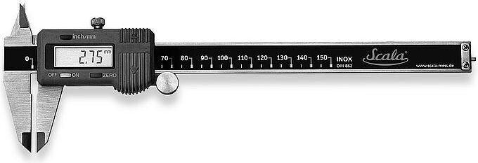 Bīdmērs Scala SC230207, 150 mm, 0.01 mm цена и информация | Rokas instrumenti | 220.lv