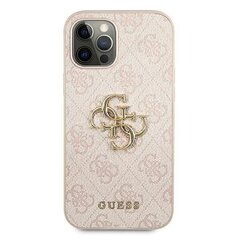 Guess GUHCP12M4GMGPI, piemērots iPhone 12/12 Pro, rozā cena un informācija | Telefonu vāciņi, maciņi | 220.lv