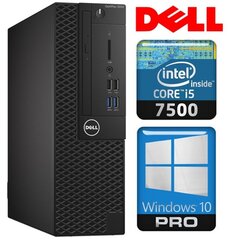 DELL 3050 SFF i5-7500 8GB 1TB SSD M.2 NVME GT1030 2GB WIN10Pro [refurbished] cena un informācija | Stacionārie datori | 220.lv