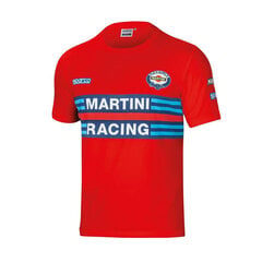 Футболка с коротким рукавом мужская Sparco Martini Racing, красный цвет, размер М цена и информация | Мужские футболки | 220.lv