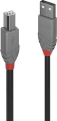 CABLE USB2 A-B 0.5M/ANTHRA 36671 LINDY цена и информация | Кабели для телефонов | 220.lv