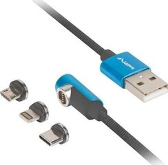 Кабель Lanberg USB - Micro-USB / Lightning / USB-C, 1 м цена и информация | Кабели для телефонов | 220.lv