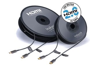 Ātrdarbīgs HDMI 2.0a optiskās šķiedras kabelis 20 m inakustik cena un informācija | Kabeļi un vadi | 220.lv