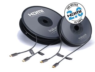 Ātrdarbīgs HDMI 2.0a optiskās šķiedras kabelis 15 m inakustik цена и информация | Кабели и провода | 220.lv
