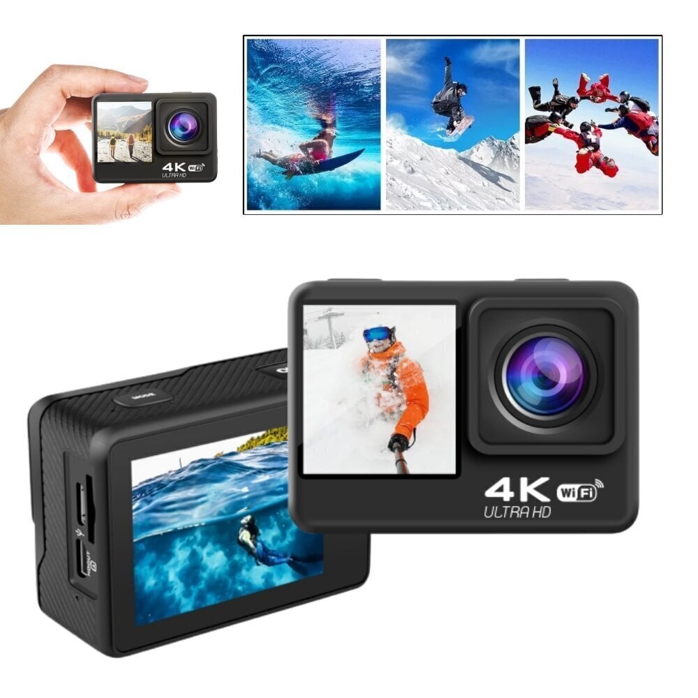 Sporta kamera ar dieviem ekrāniem Go Sport cena un informācija | Sporta kameras | 220.lv