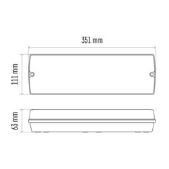 LED EMERGENCY BULKHEAD 230V 3W 150lm, 3h IP65, EMOS cena un informācija | Iebūvējamās lampas, LED paneļi | 220.lv