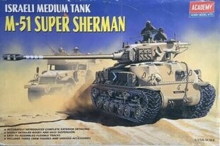 Līmējams modelis Academy 13254 IDF M-51 SUPER SHERMAN 1/35 cena un informācija | Līmējamie modeļi | 220.lv