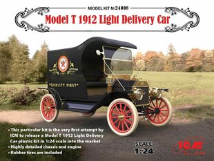 Līmējams modelis ICM 24008 Model T 1912 Light Delivery Car 1/24 цена и информация | Склеиваемые модели | 220.lv