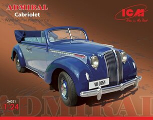 Līmējams modelis ICM 24021 Admiral Cabriolet, WWII German Passenger Car 1/24 cena un informācija | Līmējamie modeļ | 220.lv