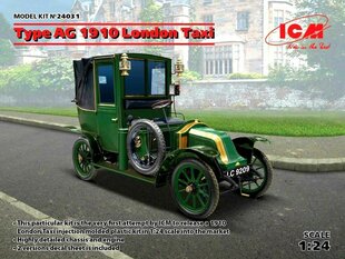 Līmējams modelis ICM 24031 Type AG 1910 London Taxi 1/24 cena un informācija | Līmējamie modeļi | 220.lv