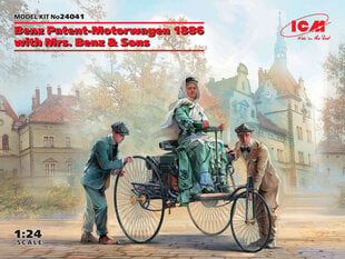 Līmējams modelis ICM 24041 Benz Patent-Motorwagen 1886 with Mrs. Benz & Sons 1/24 cena un informācija | Līmējamie modeļi | 220.lv