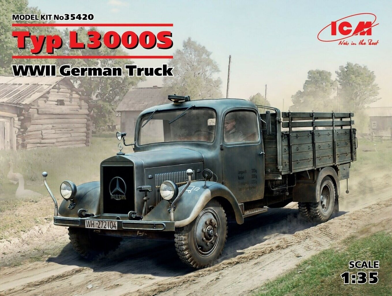 Līmējams modelis ICM 35420 Typ L3000S, WWII German Truck 1/35 cena un informācija | Līmējamie modeļi | 220.lv