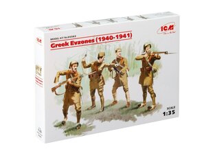 Līmējams modelis ICM 35562 Greek Evzones (1940-1941) (4 figures) 1/35 cena un informācija | Līmējamie modeļi | 220.lv