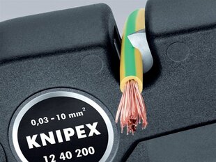Profesionālās kabeļa attīrīšanas knaibles 12 40 200 KNIPEX cena un informācija | Rokas instrumenti | 220.lv