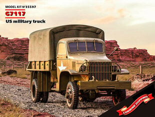 Сборная модель ICM 35597 G7117, US military truck 1/35 цена и информация | Склеиваемые модели | 220.lv